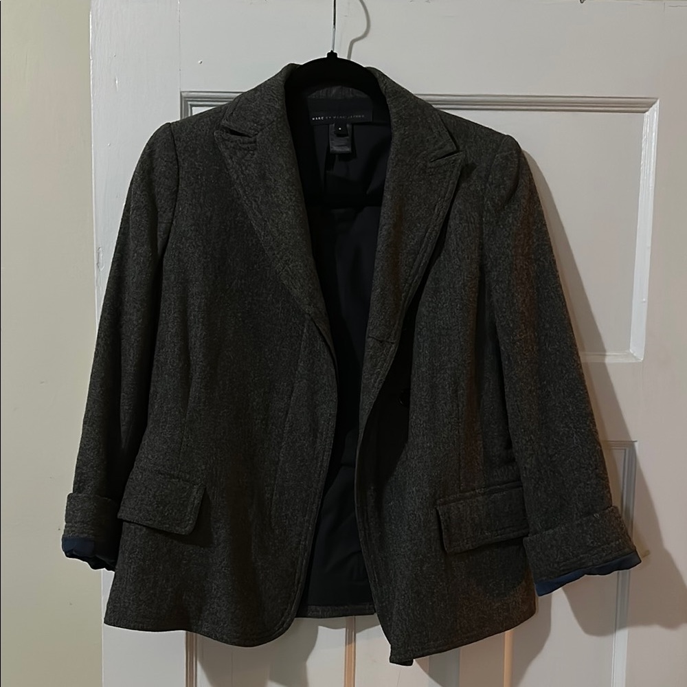 Marc by Marc Jacobs Boxy Charcoal Gray Blazer
